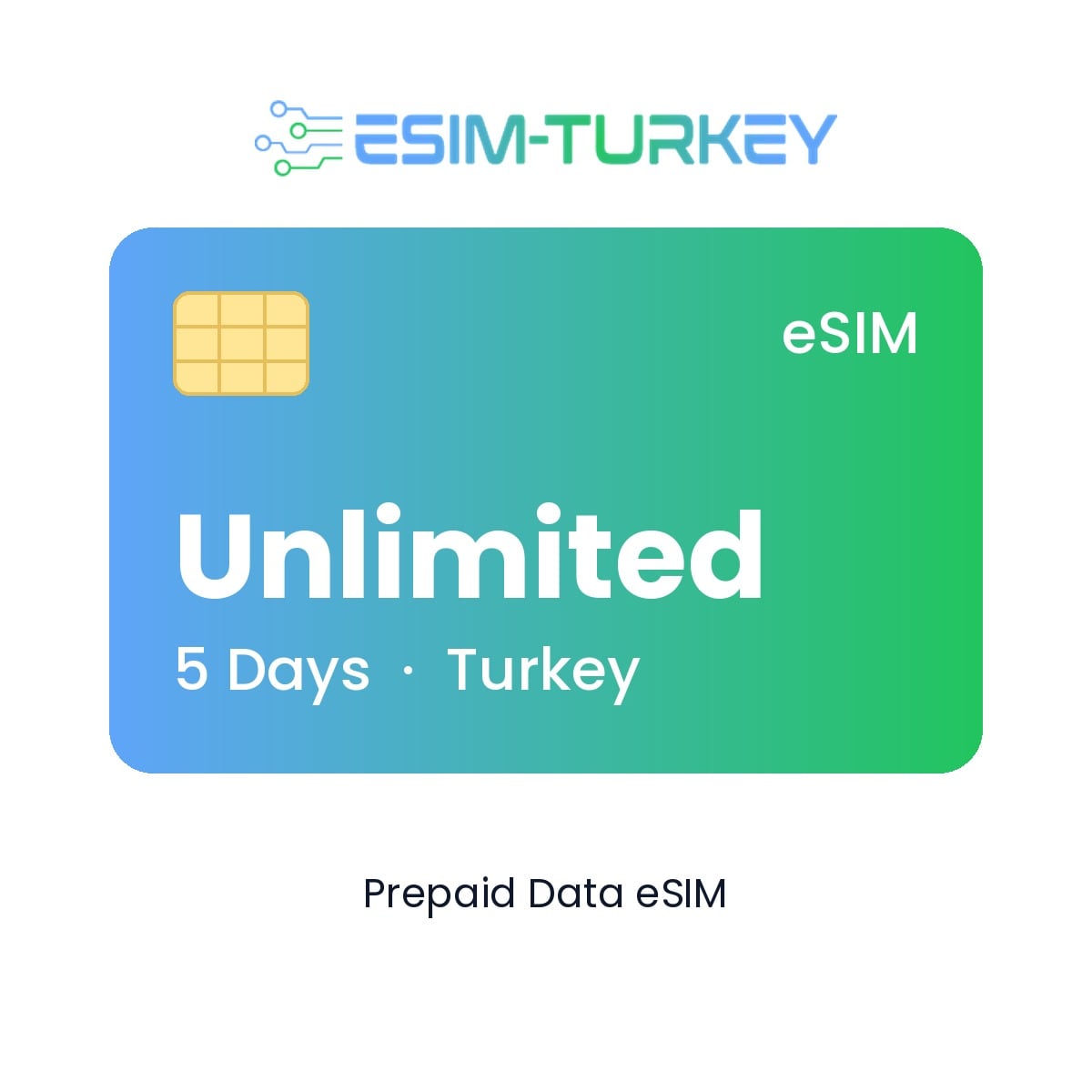Türkei-eSIM Unbegrenzt Max – 5 Tage