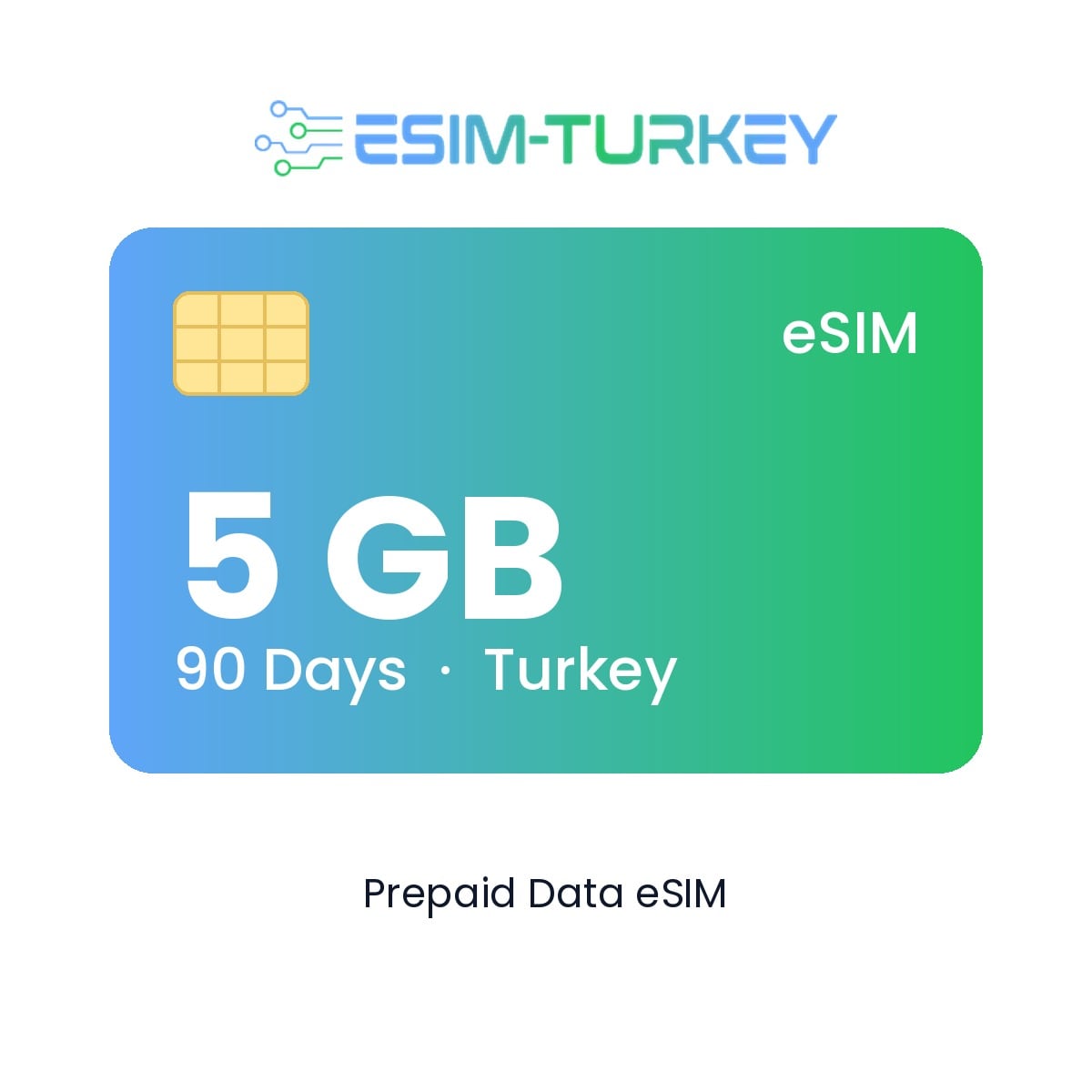 Türkei-eSIM 5 GB – 90 Tage